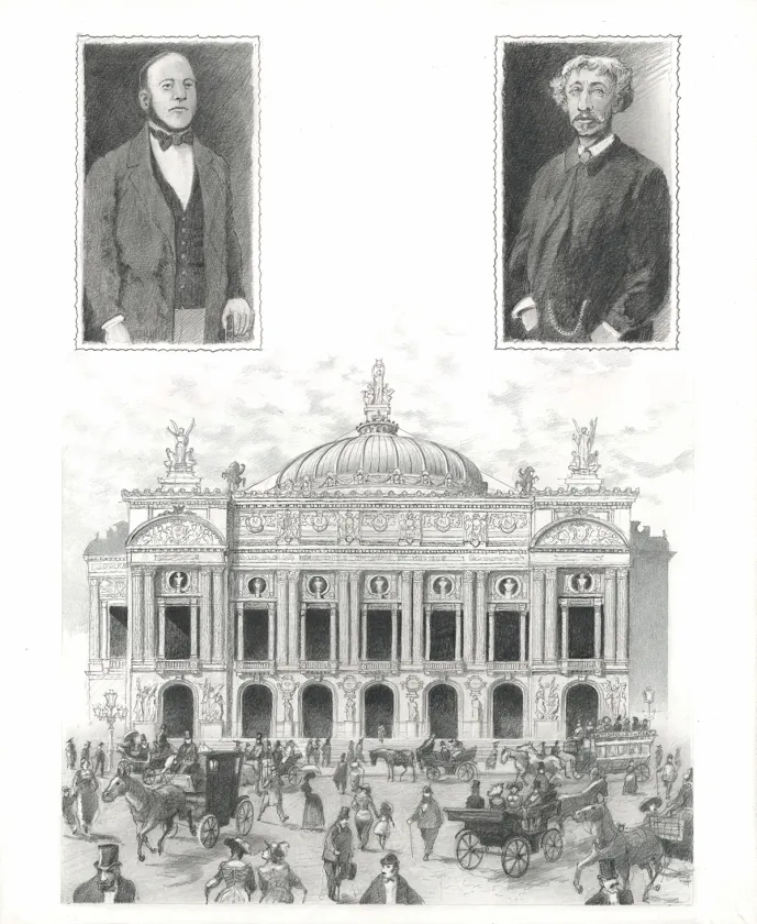 Planche noir et blanc, Le Fantôme de l'Opéra , Paul & Gaëtan Brizzi