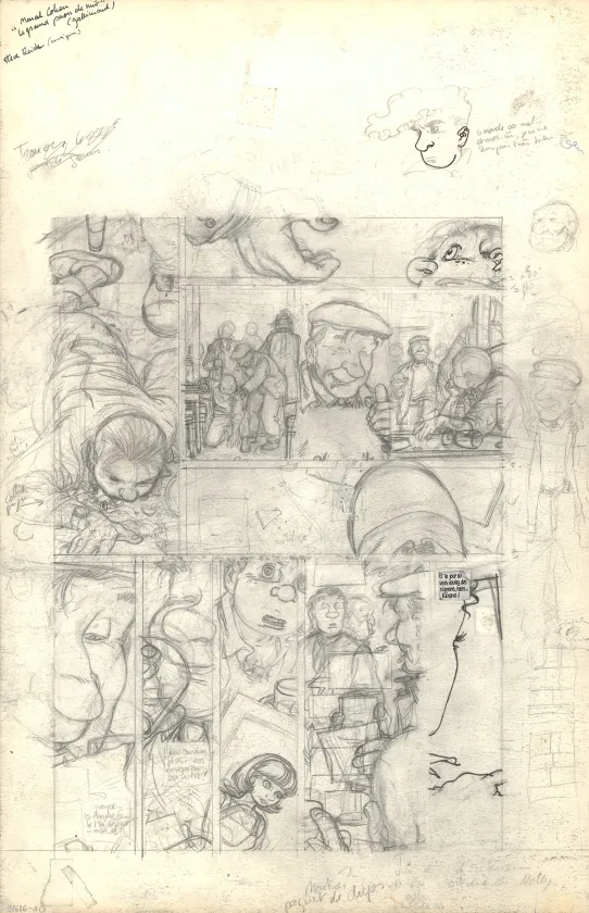 Black and white original page, Julien Boisvert , Gris noir (T.2), Michel Plessix