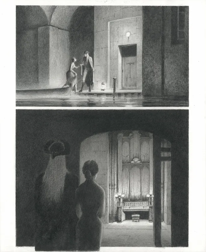 Planche noir et blanc, Le Fantôme de l'Opéra , Paul & Gaëtan Brizzi