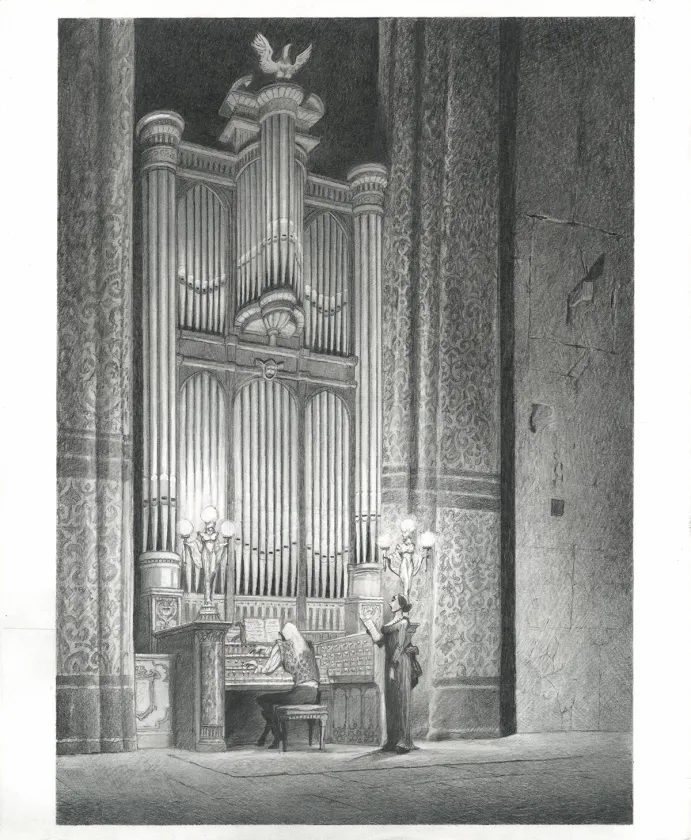 Planche noir et blanc, Le Fantôme de l'Opéra , Paul & Gaëtan Brizzi
