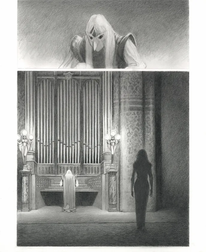 Planche noir et blanc, Le Fantôme de l'Opéra , Paul & Gaëtan Brizzi