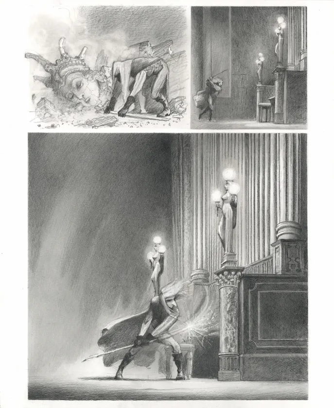 Planche noir et blanc, Le Fantôme de l'Opéra , Paul & Gaëtan Brizzi