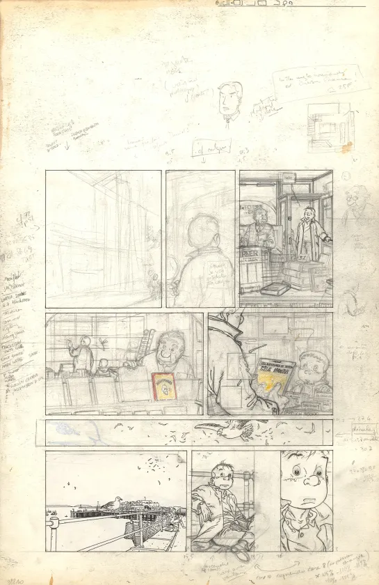 Black and white original page, Julien Boisvert , Gris noir (T.2), Michel Plessix