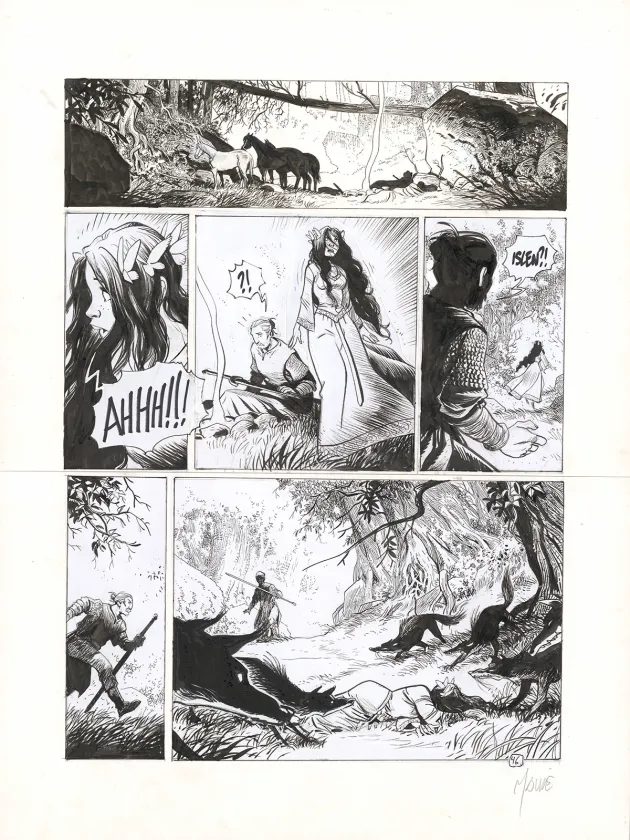 Black and white original page, Ténébreuse, Livre premier (T.1), Vincent Mallié