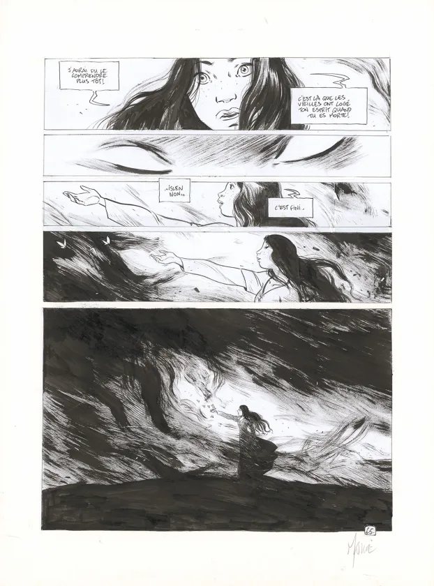 Black and white original page, Ténébreuse, Livre second  (T.2), Vincent Mallié