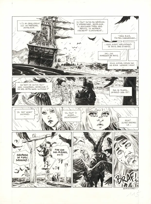 Planche noir et blanc, 1629... ou l'Effrayante Histoire des naufragés du Jakarta, L'île rouge (T.2), Thimothée Montaigne