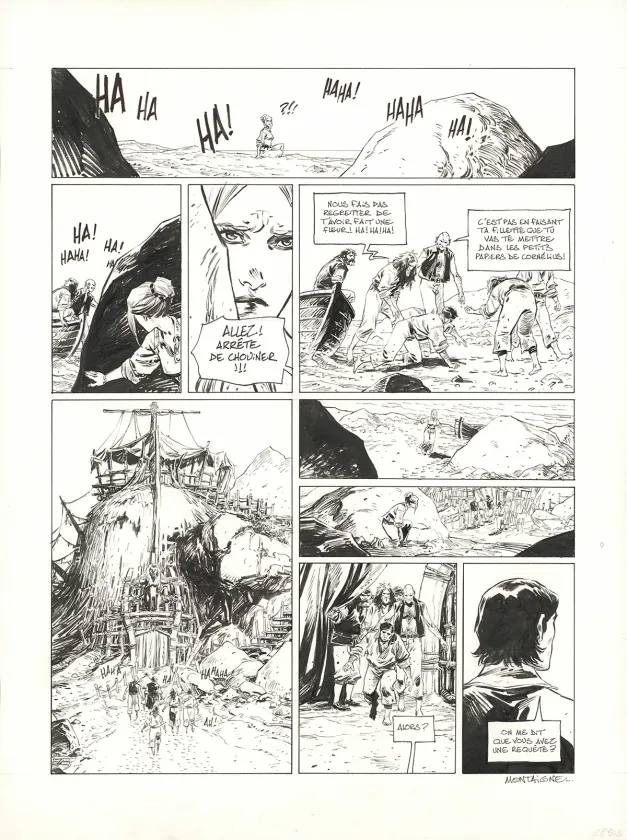 Planche noir et blanc, 1629... ou l'Effrayante Histoire des naufragés du Jakarta, L'île rouge (T.2), Thimothée Montaigne