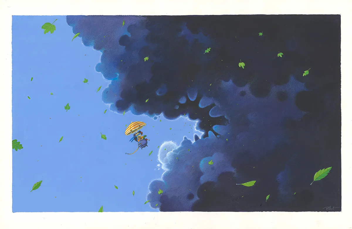 Illustration couleur, Lulu Vroumette, L'Extraordinaire Voyage de Lulu, Frédéric Pillot