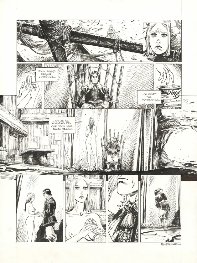 Planche noir et blanc, 1629... ou l'Effrayante Histoire des naufragés du Jakarta, L'île rouge (T.2), Thimothée Montaigne