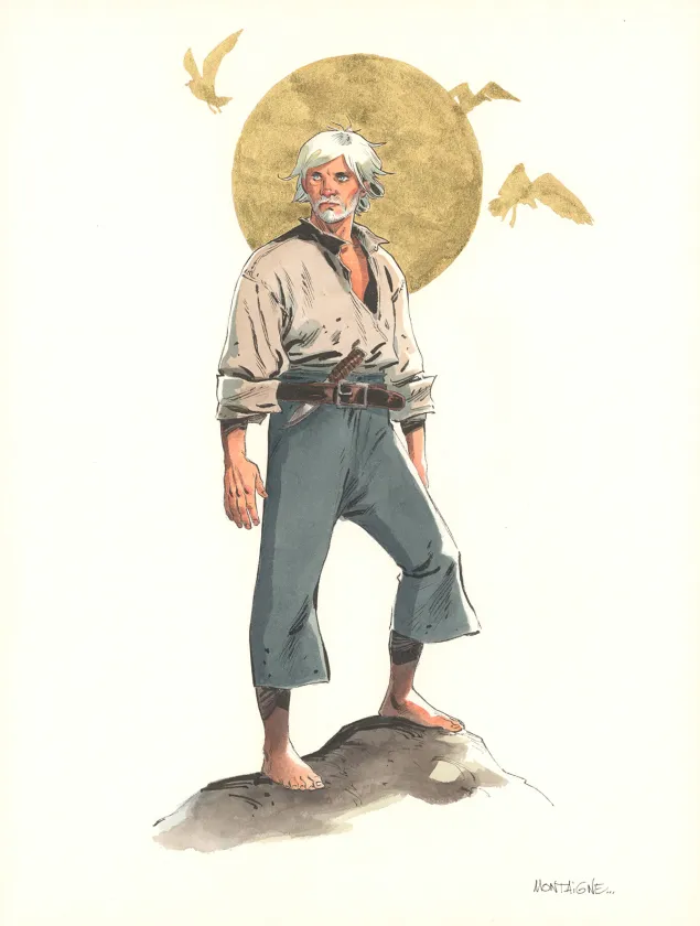 Illustration couleur, 1629... ou l'Effrayante Histoire des naufragés du Jakarta, Thimothée Montaigne